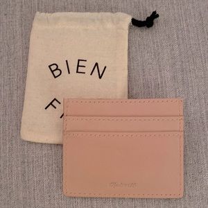 Pink Madewell Leather Card Case